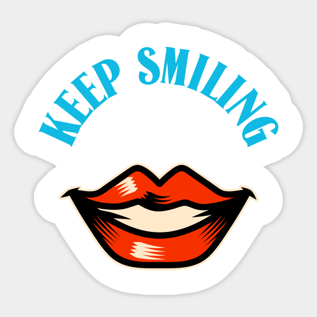 Keep Smiling Sticker by MONMON-75